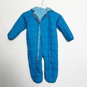 Patagonia Reversible Insulated Bunting Suit in blue 5T
